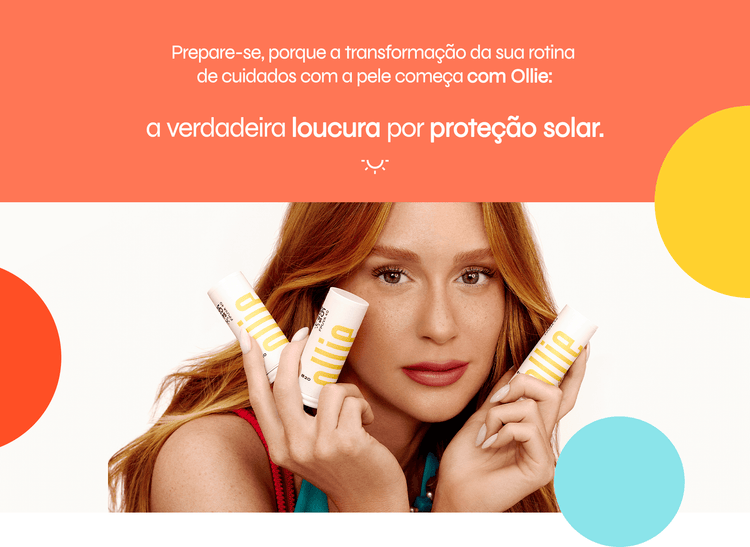 Prepare-se, porque a transformação da sua rotina de cuidados com a pele começa com Ollie; a verdadeira loucura por proteção solar. 
