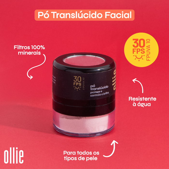 Pó Translúcido Facial FPS 30 | meuollie