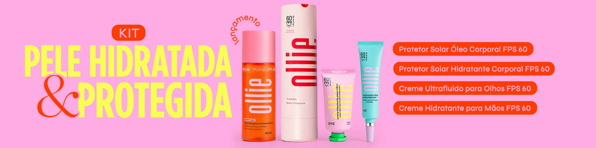 Produtos Ollie para proteção solar - meuollie