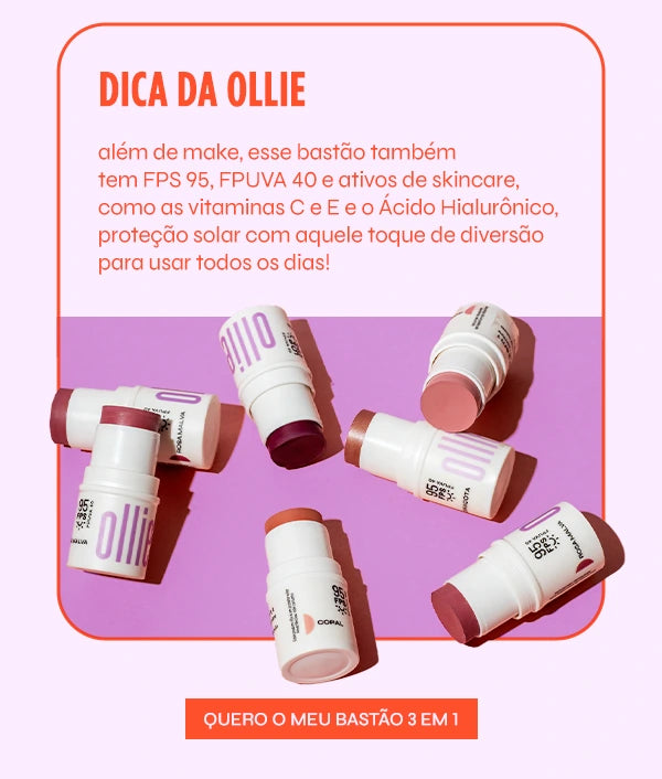 Produtos Ollie para proteção solar - meuollie