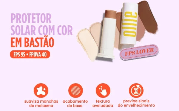 Produtos Ollie para proteção solar - meuollie