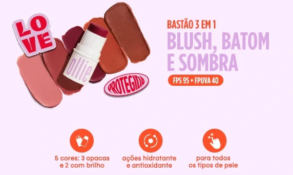 Produtos Ollie para proteção solar - meuollie
