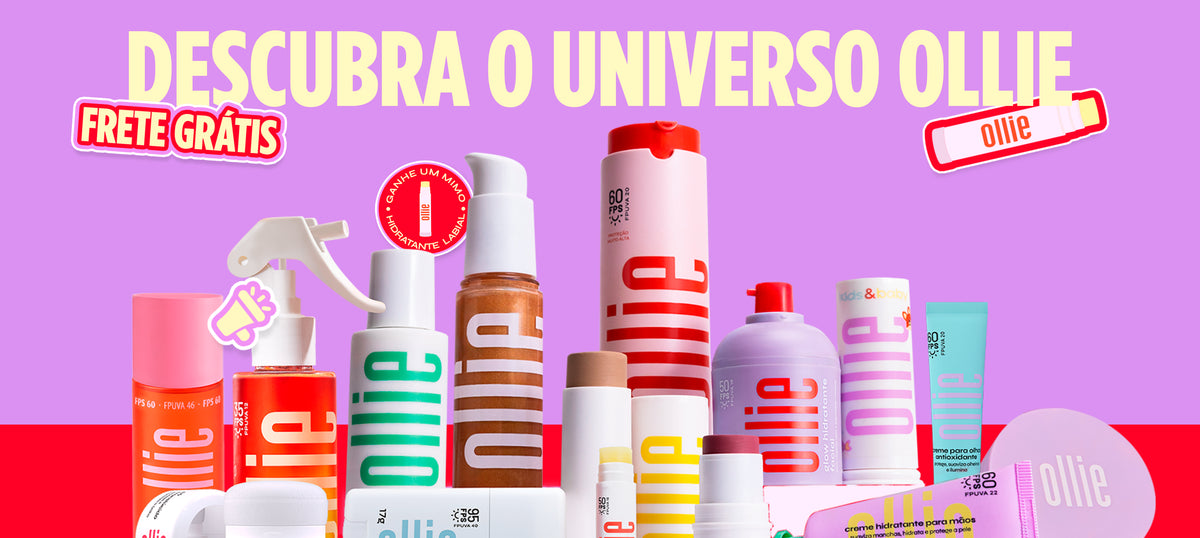 Produtos Ollie para proteção solar - meuollie