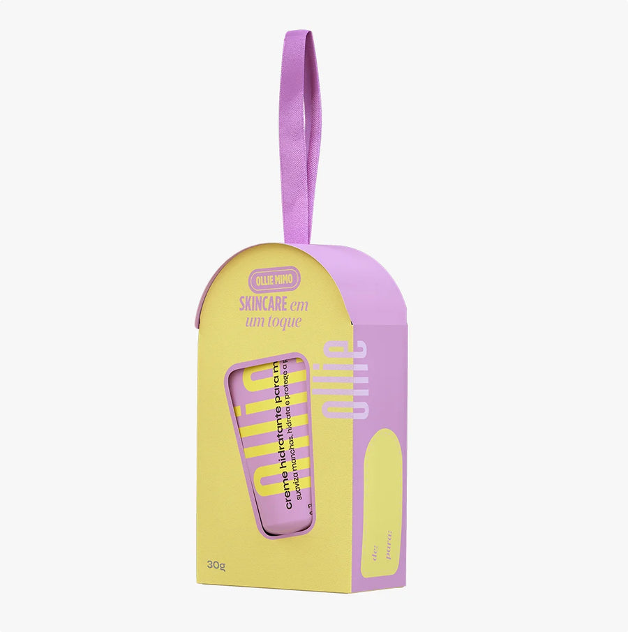 Creme Hidratante para Mãos FPS 60 Ollie, edição especial presenteável, embalagem do produto